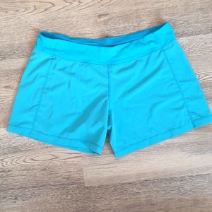 3/$25 Lululemon turquoise shorts womens run athletic size 10 / 12 ?